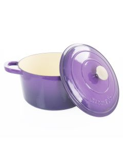 Crock-Pot Artisan 2 Piece 5 Quart Enameled Cast Iron Dutch Oven with Lid in Lavender