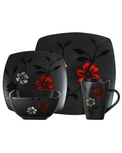Gibson 16-Piece Evening Blossom Dinnerware Set