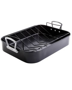 Gibson Home Broxton 2 Piece Turkey Roaster &amp; V-Rack