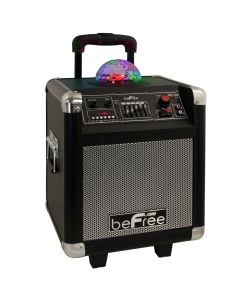 beFree Sound Projection Party Light  Dome 6.5 Inch Subwoofer Bluetooth Portable Party Speaker with USB/ SD Input, FM Radio, Remote Control and  Microphone