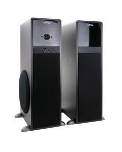 beFree Sound BFS-750 2.1 Channel 80 Watt  Bluetooth Tower Speakers with Remote and Microphone