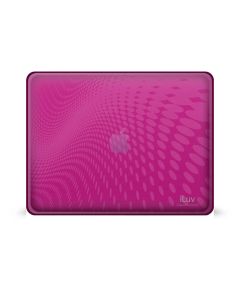 Pink Flexi-Clear Case With Dot Wave Pattern For iPad 1G