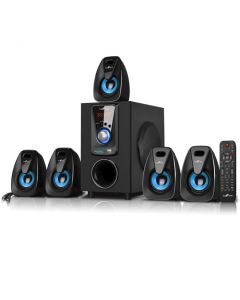 beFree Sound 5.1 Channel Surround Sound Bluetooth Speaker System- Blue
